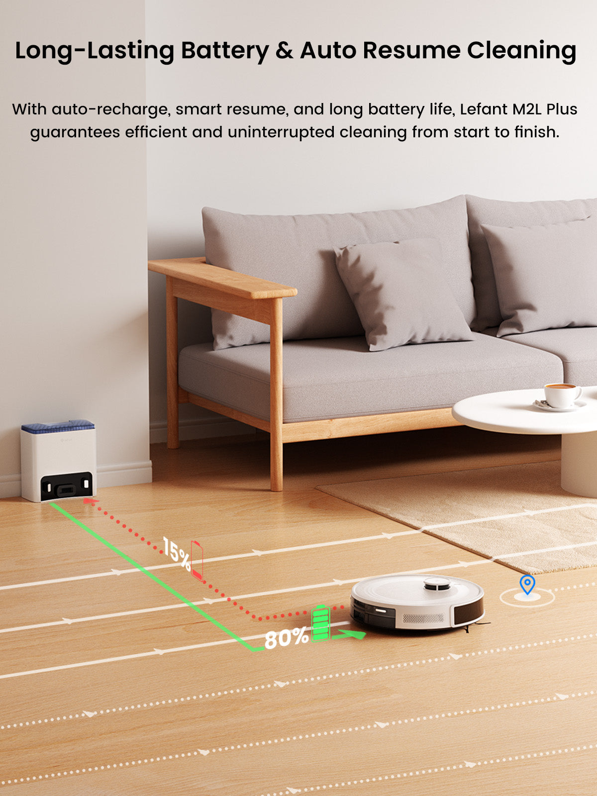 Lefant Robot Vacuum M2L Plus White