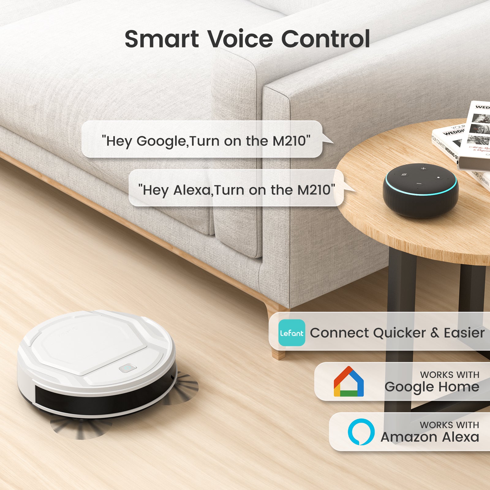 Lefant Robot Vacuum M210P White